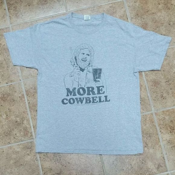 MORE COWBELL SNL'S Christopher Walken Skit Men's Gray Tshirt Size Large - Picture 1 of 7